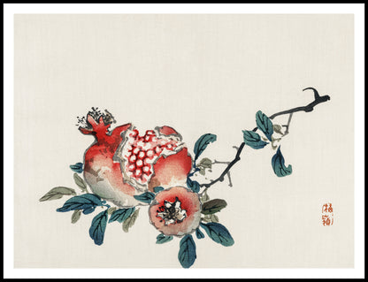 Plakat  Pomegranate,  Kōno Bairei Japoński Vintage do Salonu