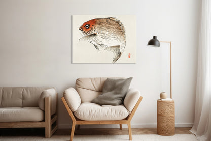 Obraz  Tai Fish,  Kōno Bairei Japoński Vintage do Salonu