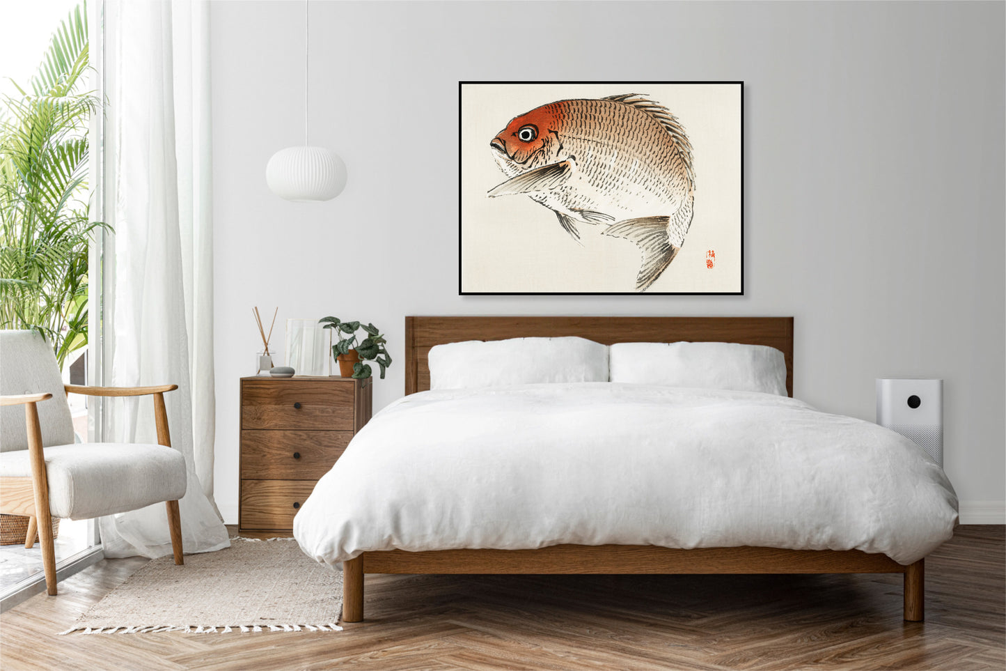 Plakat  Tai Fish,  Kōno Bairei Japoński Vintage do Salonu