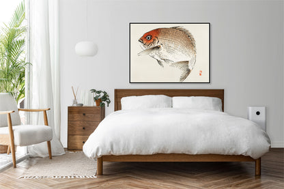 Plakat  Tai Fish,  Kōno Bairei Japoński Vintage do Salonu