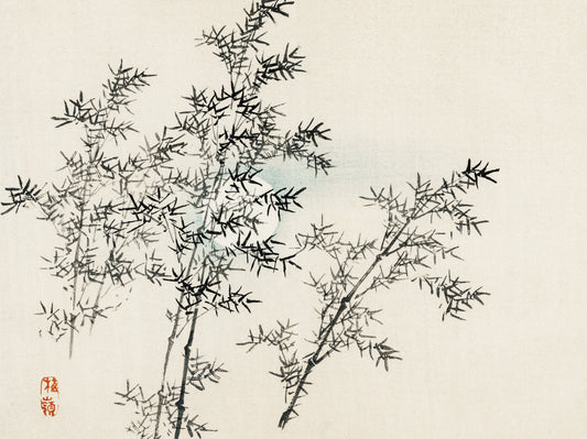 Plakat  Bamboo, Kōno Bairei Japoński Vintage do Salonu