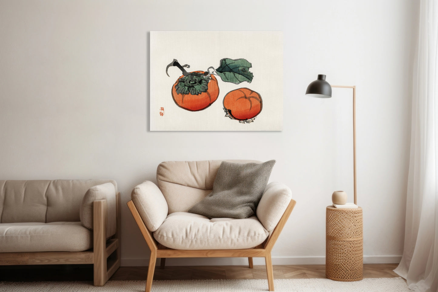 Obraz  Persimmons, Kōno Bairei Japoński Vintage do Salonu