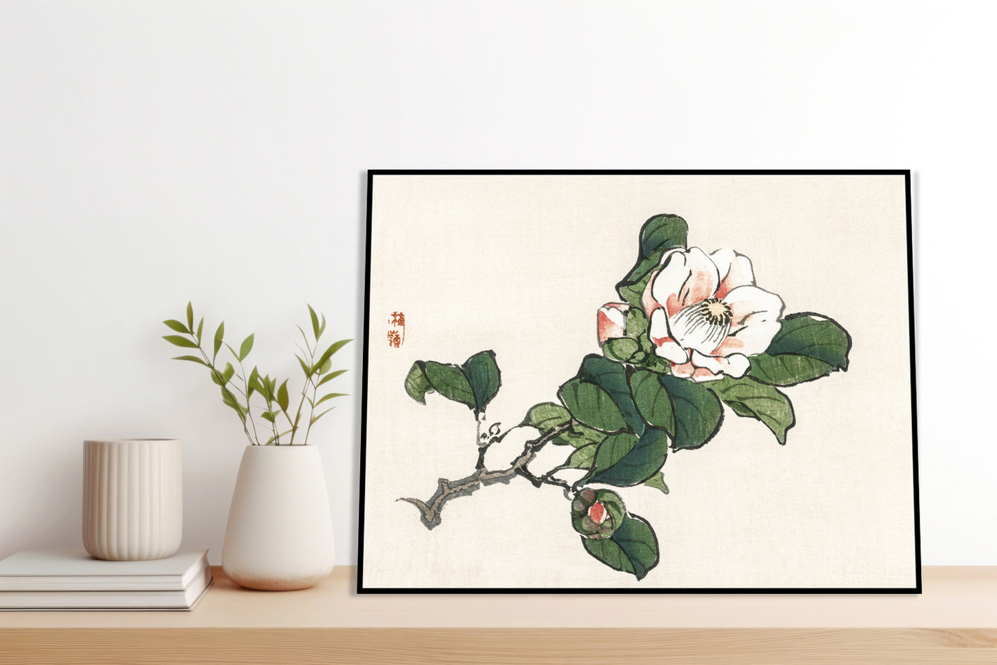 Plakat  Camelia, Kōno Bairei Japoński Vintage do Salonu