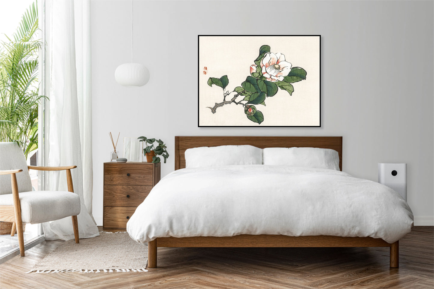 Plakat  Camelia, Kōno Bairei Japoński Vintage do Salonu