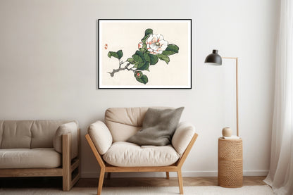 Plakat  Camelia, Kōno Bairei Japoński Vintage do Salonu