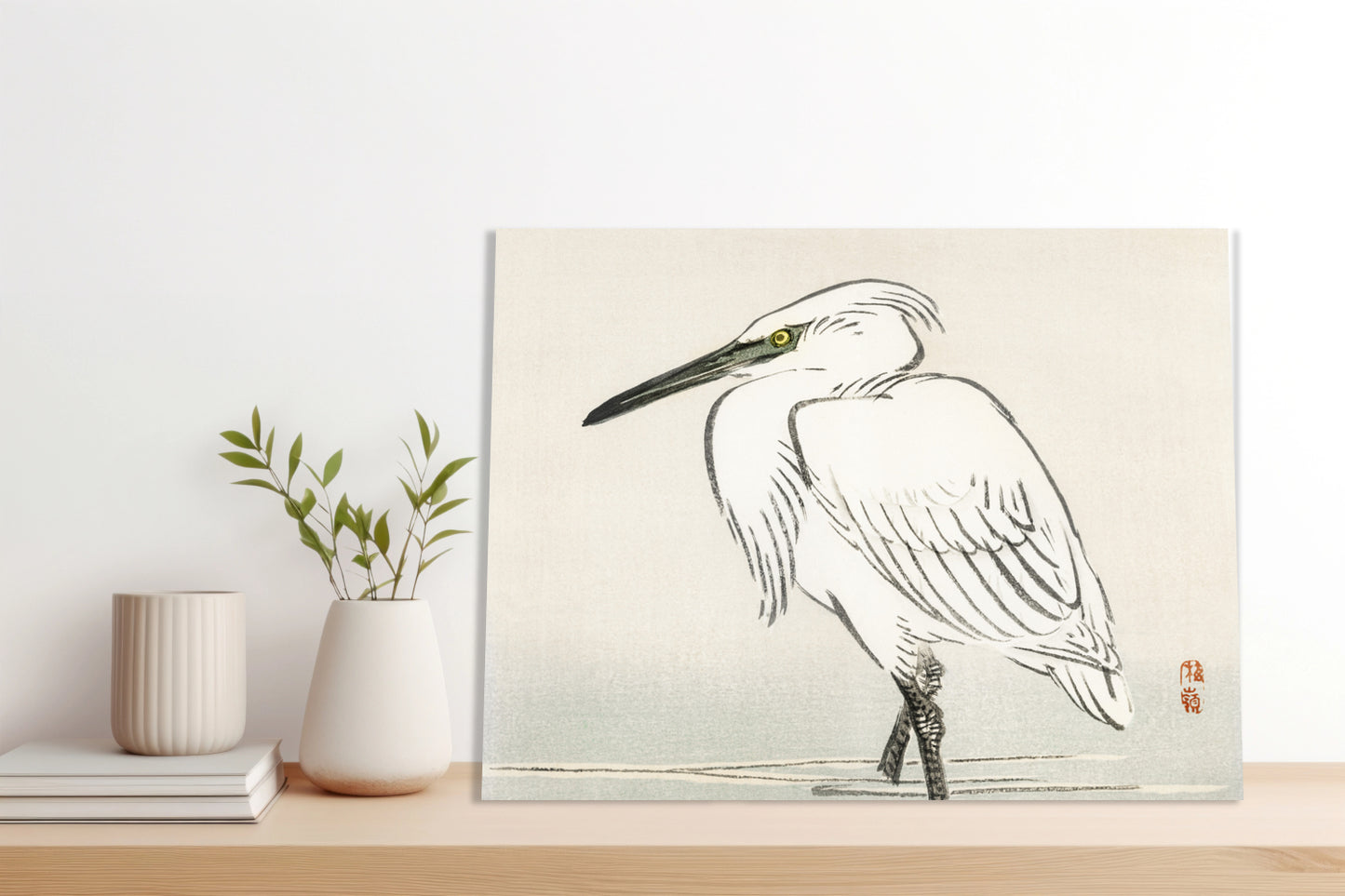 Obraz  Snowy Egret, Kōno Bairei Japoński Vintage do Salonu