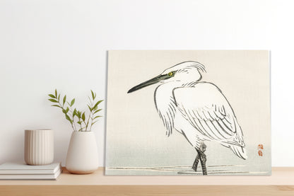 Obraz  Snowy Egret, Kōno Bairei Japoński Vintage do Salonu