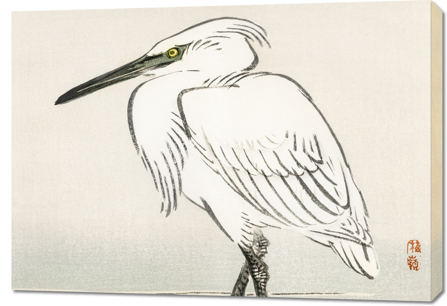 Obraz  Snowy Egret, Kōno Bairei Japoński Vintage do Salonu
