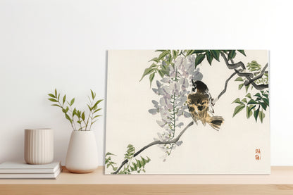 Obraz  Sparrow on a Branch, Kōno Bairei Japoński Vintage do Salonu