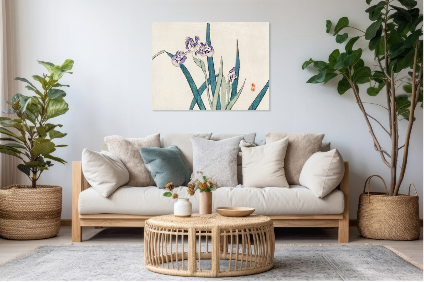 Obraz  Irises, Kōno Bairei Japoński Vintage do Salonu