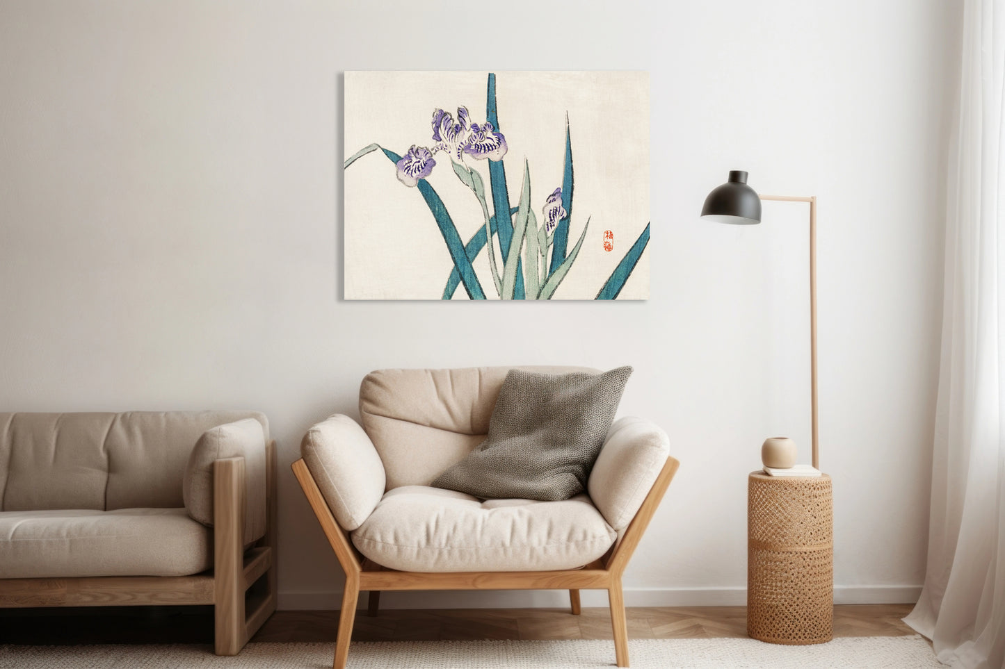 Obraz  Irises, Kōno Bairei Japoński Vintage do Salonu