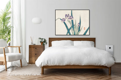 Plakat  Irises, Kōno Bairei Japoński Vintage do Salonu