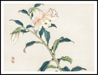 Plakat  Lily, Kōno Bairei Japoński Vintage do Salonu