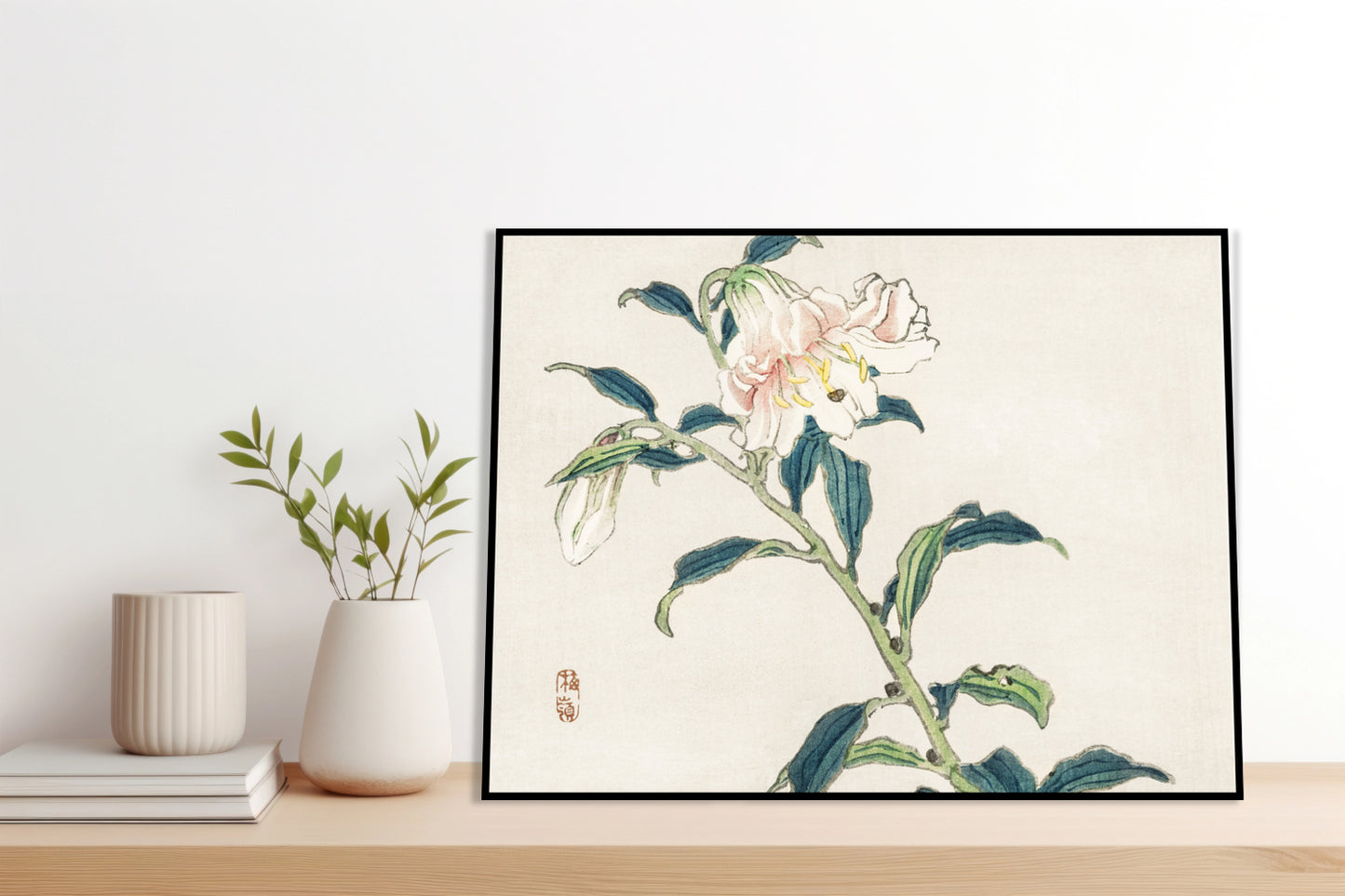 Plakat  Lily, Kōno Bairei Japoński Vintage do Salonu