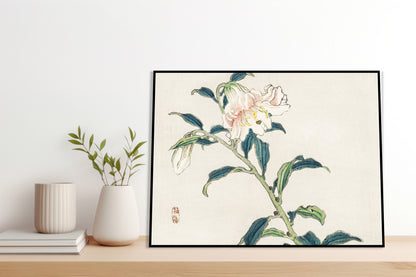 Plakat  Lily, Kōno Bairei Japoński Vintage do Salonu