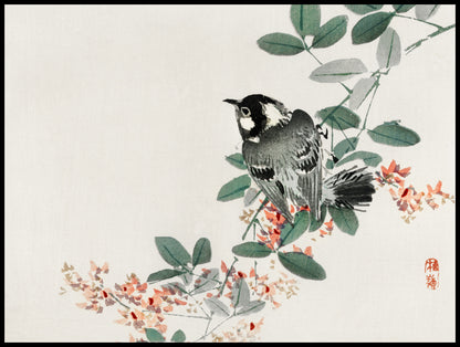 Plakat  Black-Capped Chickadee,  Kōno Bairei Vintage do Salonu