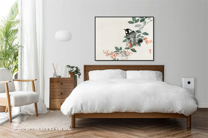 Plakat  Black-Capped Chickadee,  Kōno Bairei Vintage do Salonu