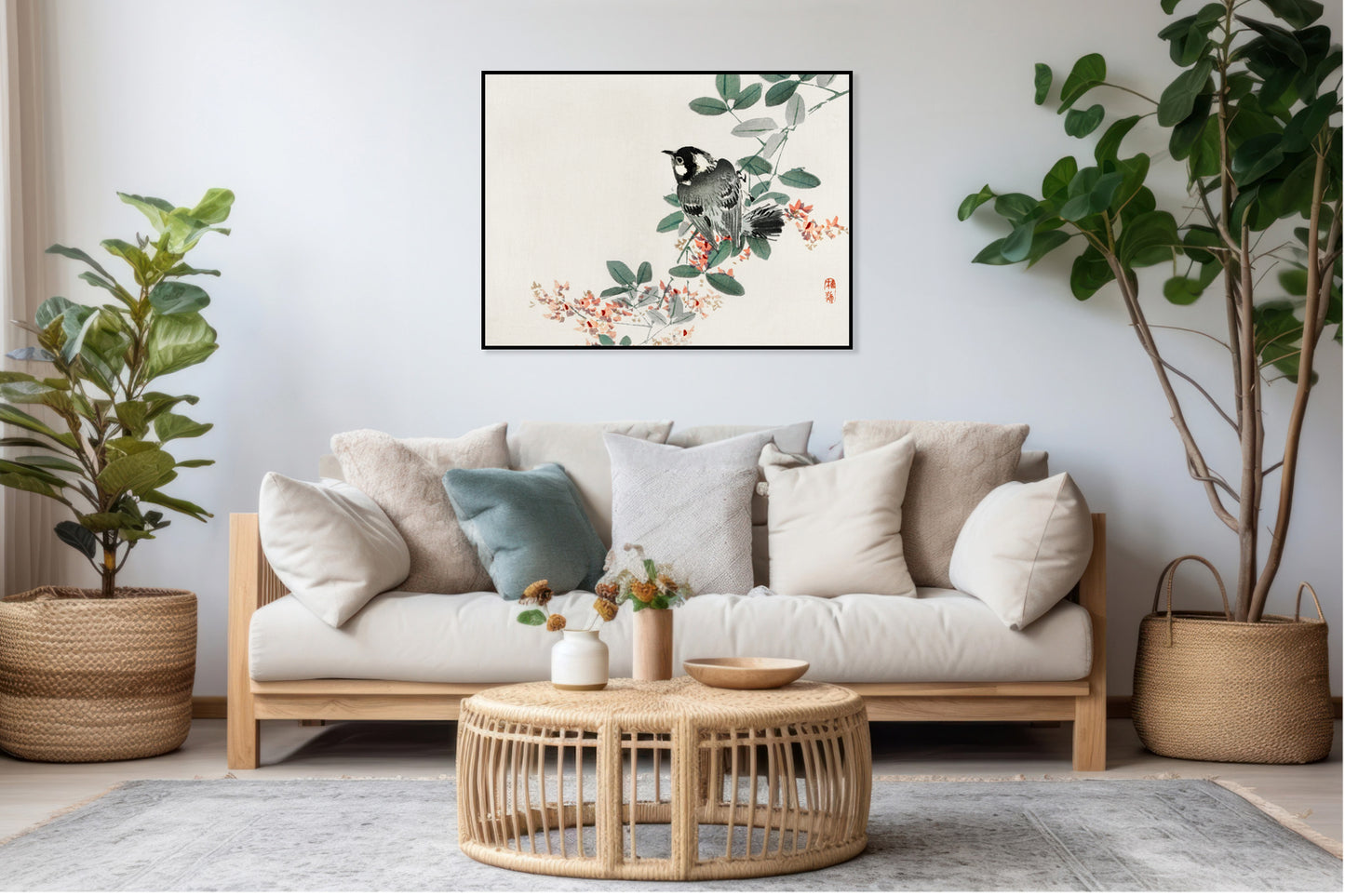 Plakat  Black-Capped Chickadee,  Kōno Bairei Vintage do Salonu