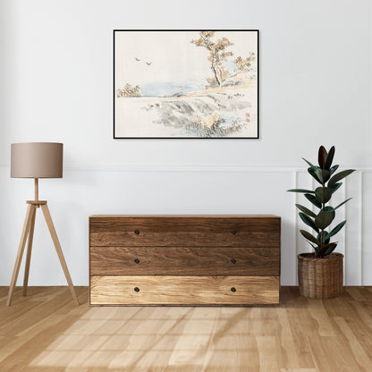 Plakat  Landscape, Kōno Bairei Japoński Vintage do Salonu