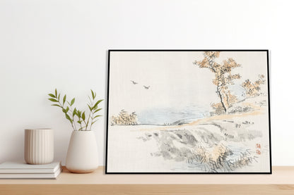 Plakat  Landscape, Kōno Bairei Japoński Vintage do Salonu