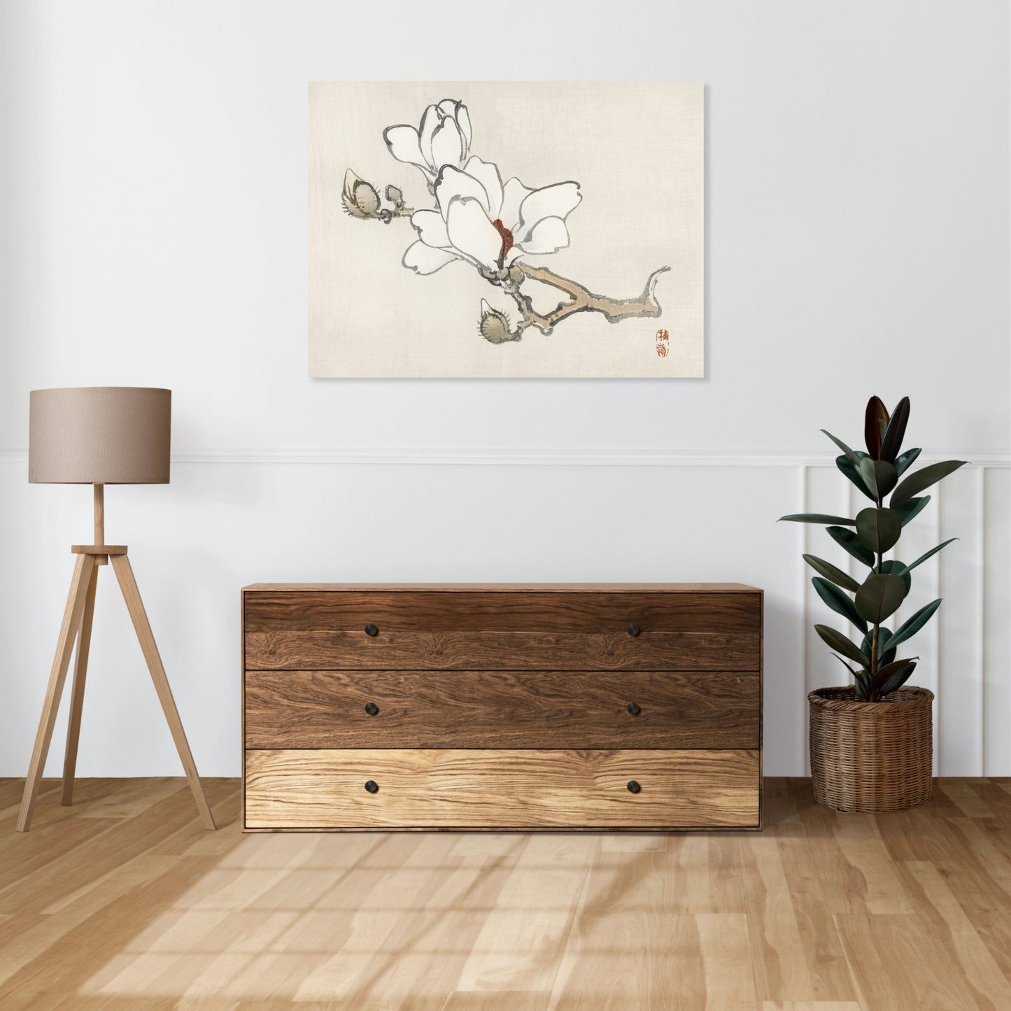 Obraz  Magnolia, Kōno Bairei Japoński Vintage do Salonu