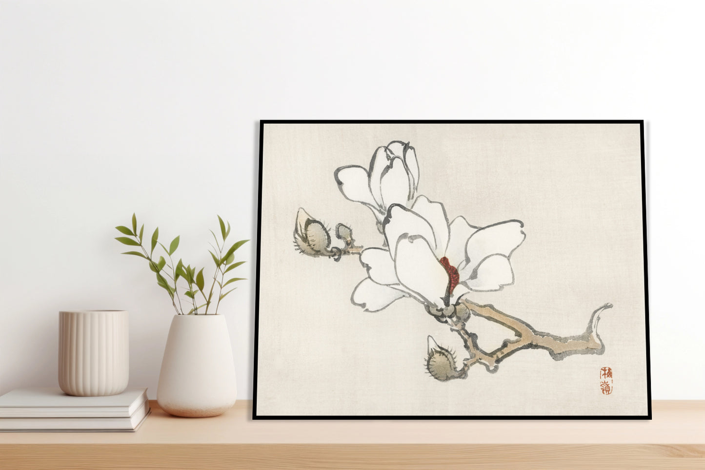 Plakat  Magnolia, Kōno Bairei Japoński Vintage do Salonu
