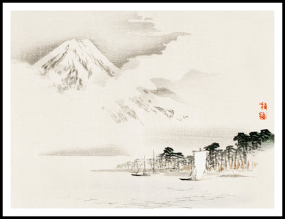Plakat  View of Mount Fuji, Kōno Bairei Japoński Vintage do Salonu