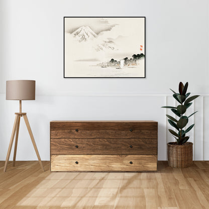 Plakat  View of Mount Fuji, Kōno Bairei Japoński Vintage do Salonu