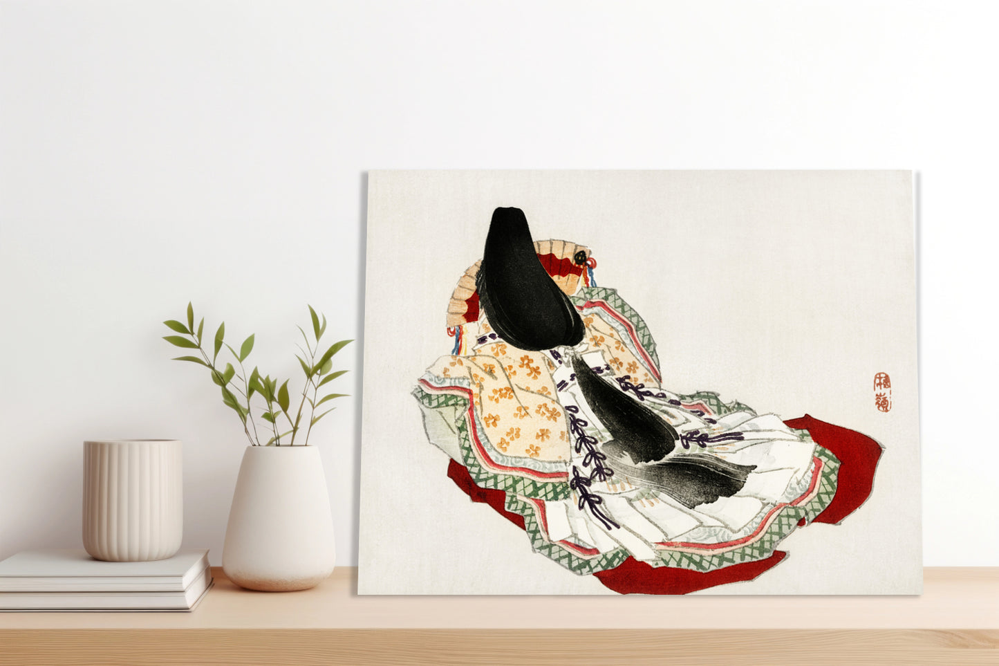 Obraz  A Lady in a Kimono, Bairei Japoński Vintage do Salonu