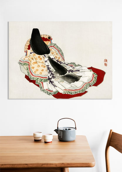Obraz  A Lady in a Kimono, Bairei Japoński Vintage do Salonu