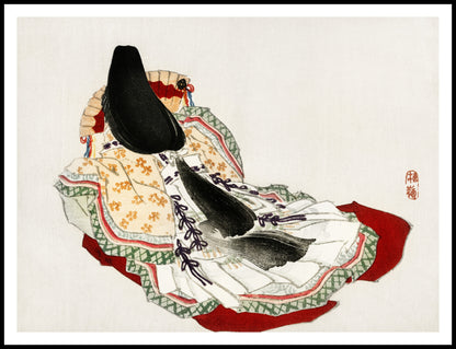 Plakat  A Lady in a Kimono, Bairei Japoński Vintage do Salonu