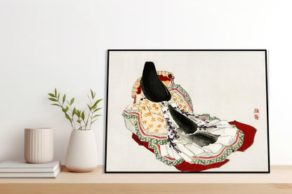 Plakat  A Lady in a Kimono, Bairei Japoński Vintage do Salonu