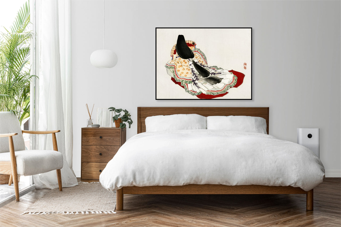 Plakat  A Lady in a Kimono, Bairei Japoński Vintage do Salonu