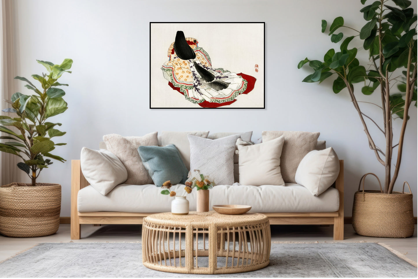 Plakat  A Lady in a Kimono, Bairei Japoński Vintage do Salonu