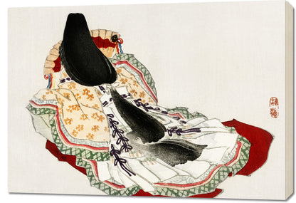 Obraz  A Lady in a Kimono, Bairei Japoński Vintage do Salonu