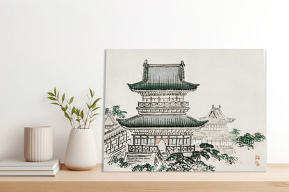 Obraz  Japanese Architecture, Bairei Japoński Vintage do Salonu