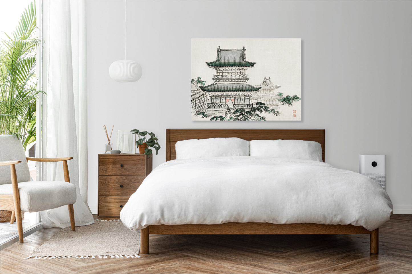 Obraz  Japanese Architecture, Bairei Japoński Vintage do Salonu