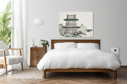 Obraz  Japanese Architecture, Bairei Japoński Vintage do Salonu