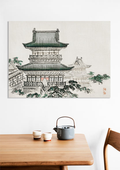 Obraz  Japanese Architecture, Bairei Japoński Vintage do Salonu