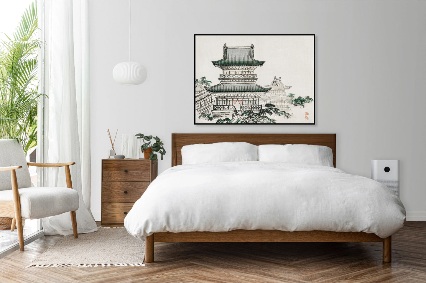 Plakat  Japanese Architecture, Bairei Japoński Vintage do Salonu
