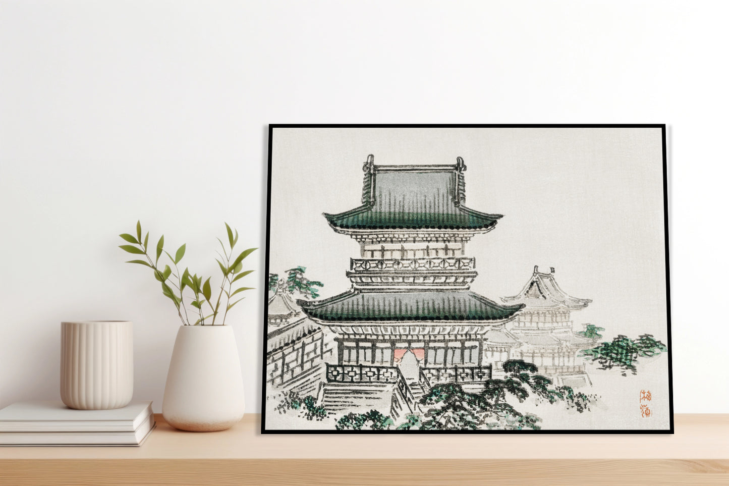 Plakat  Japanese Architecture, Bairei Japoński Vintage do Salonu