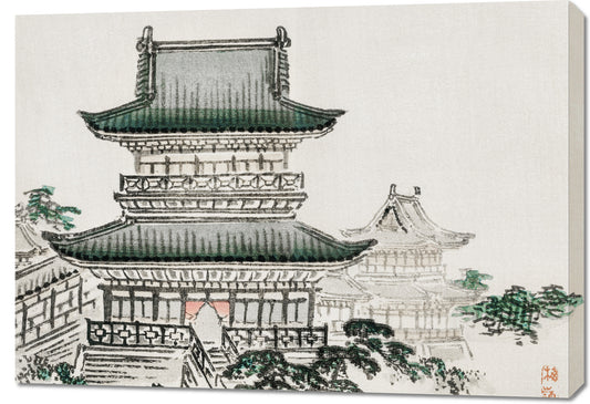 Obraz  Japanese Architecture, Bairei Japoński Vintage do Salonu