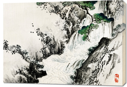 Obraz  Waterfall, Kōno Bairei Japoński Vintage do Salonu