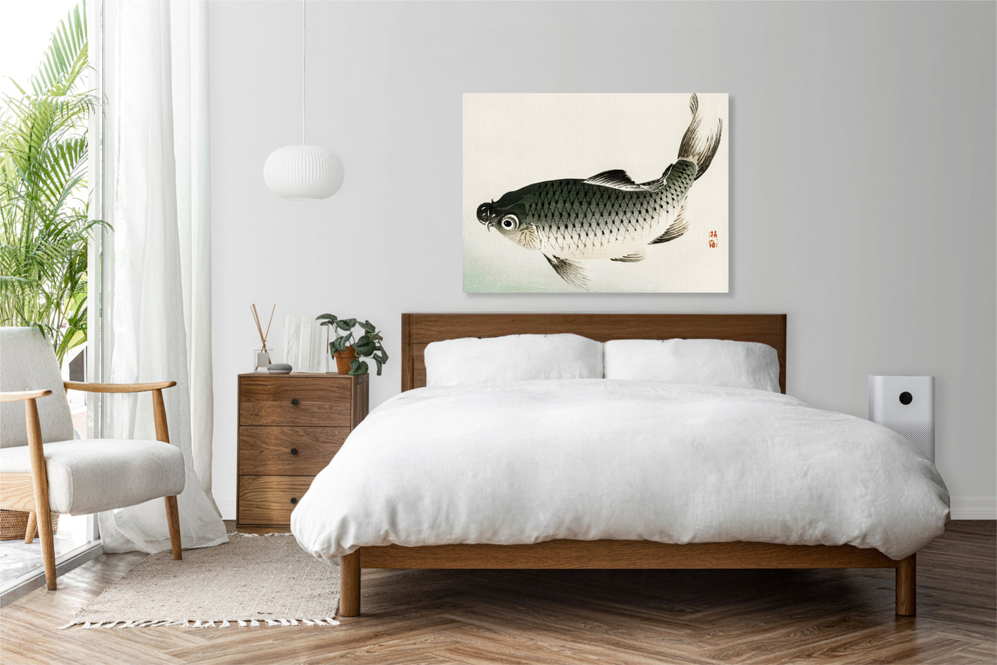 Obraz  Carp, Kōno Bairei Japoński Vintage do Salonu