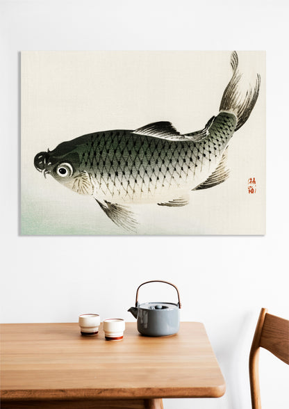 Obraz  Carp, Kōno Bairei Japoński Vintage do Salonu
