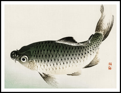 Plakat  Carp, Kōno Bairei Japoński Vintage do Salonu