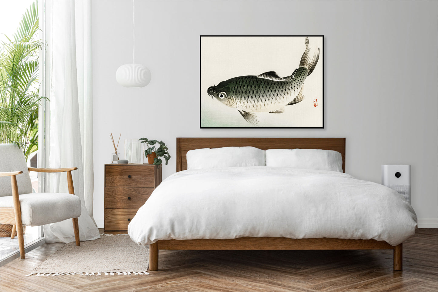 Plakat  Carp, Kōno Bairei Japoński Vintage do Salonu