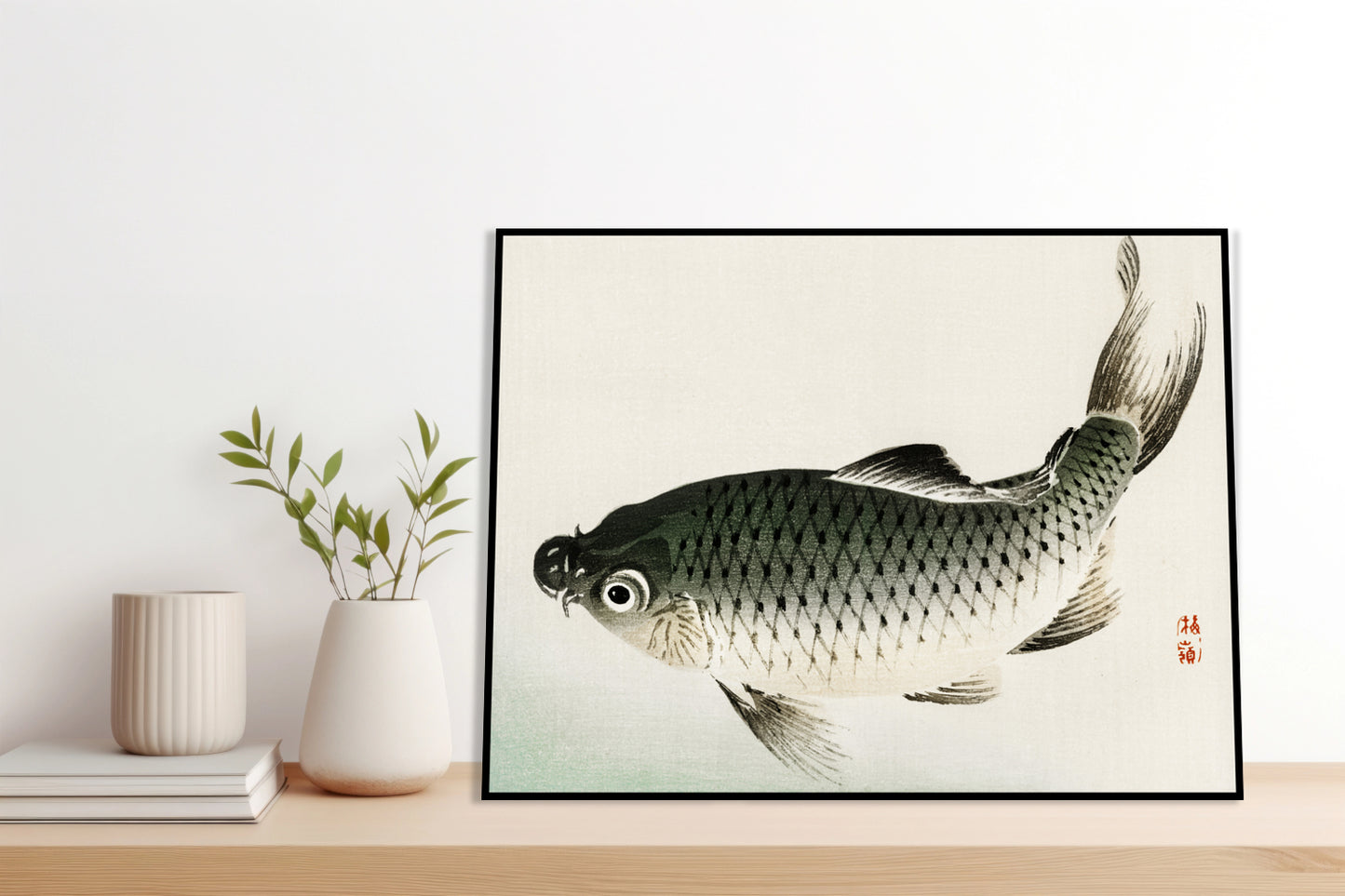 Plakat  Carp, Kōno Bairei Japoński Vintage do Salonu