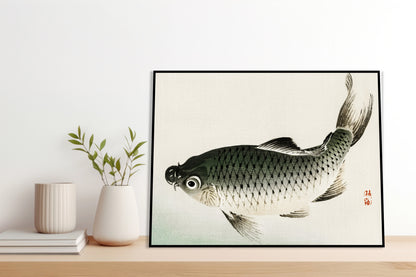 Plakat  Carp, Kōno Bairei Japoński Vintage do Salonu