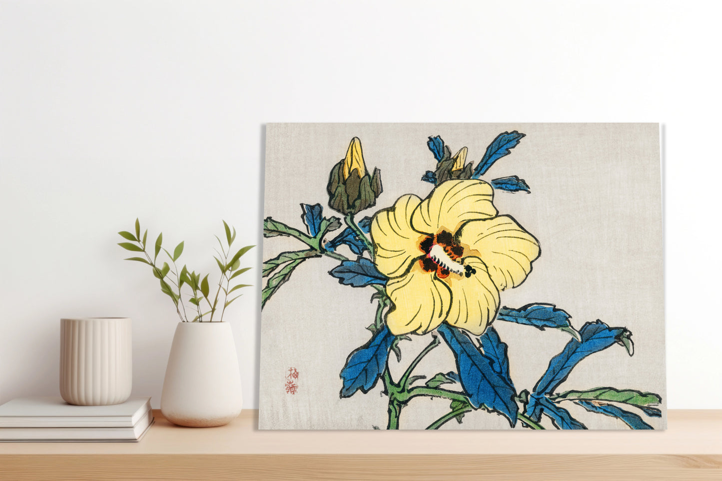 Obraz  Hibiscus, Kōno Bairei Japoński Vintage do Salonu